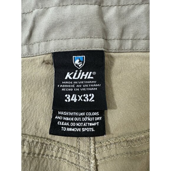 Kuhl Revolvr Pants Mens Vintage Patina Dye Outdoor Hiking Work Size 34x30 Khaki - Picture 5 of 14